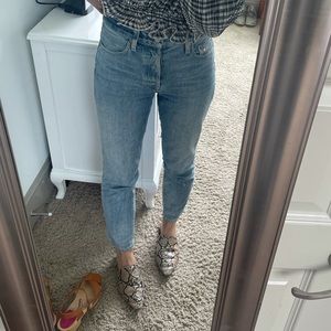 Trave straight leg jeans, gently worn. Size 27